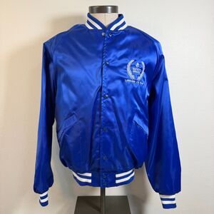 Vintage General Mills Satin Bomber Jacket Mens L Safety Award 1 Million LTI